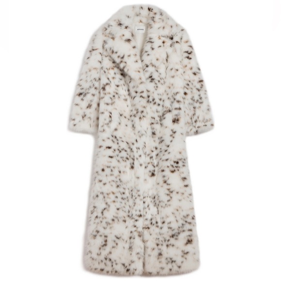 Luxury Brand New Apparis Gabrielle Maxi Coat. S size. Snow Leopard Print. - Picture 16 of 16